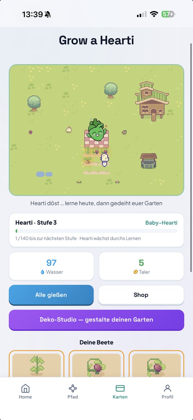 Grow a Hearti: dein Garten wächst durchs Lernen