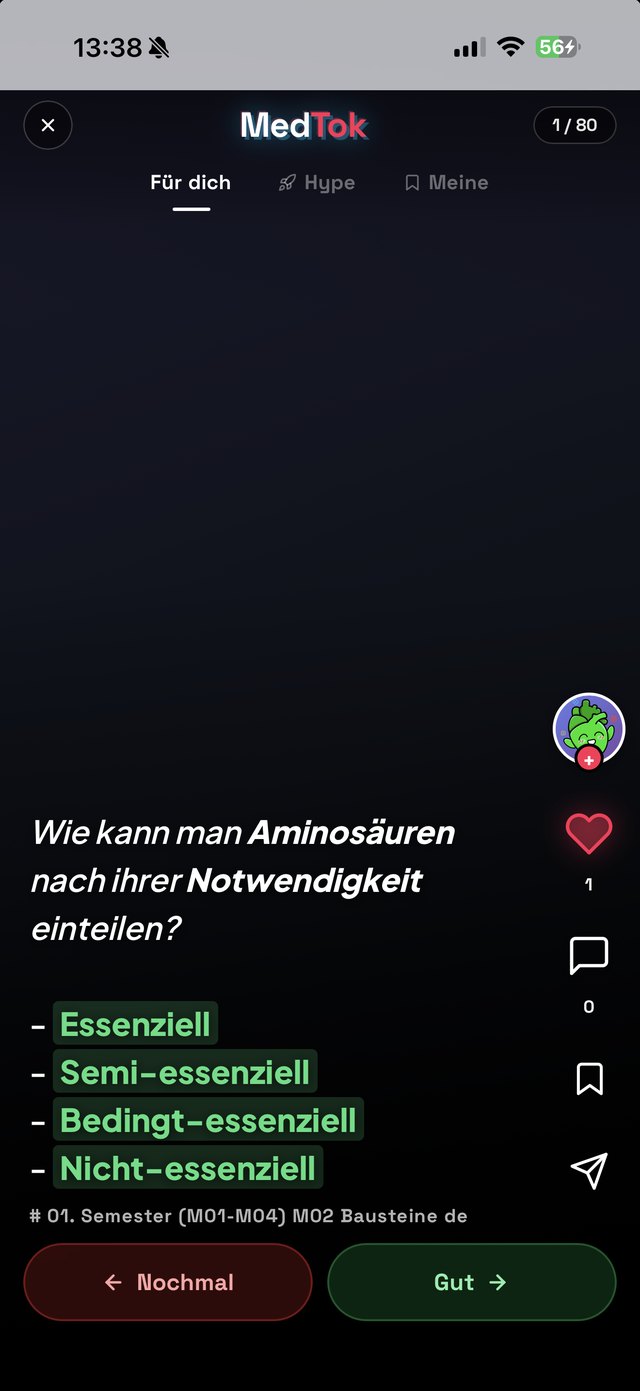 MedTok: Karteikarten im Swipe-Feed