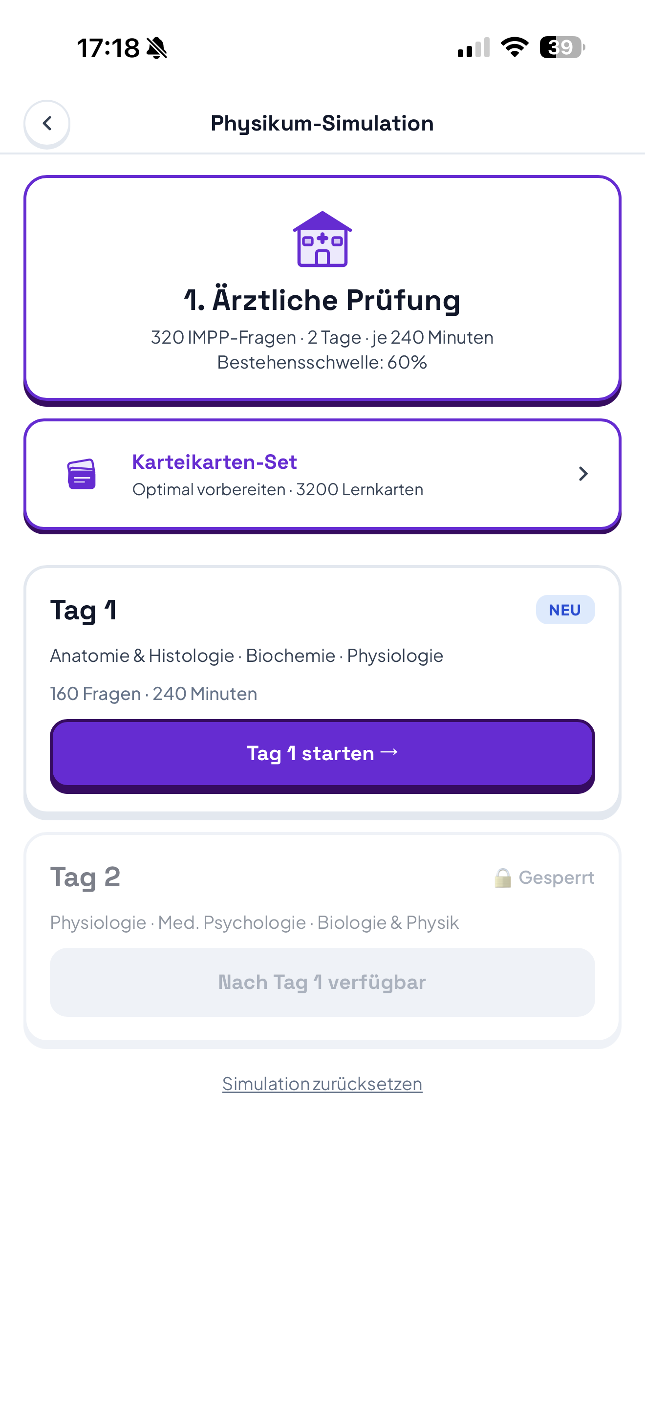 Physikum-Simulation in SlayMed